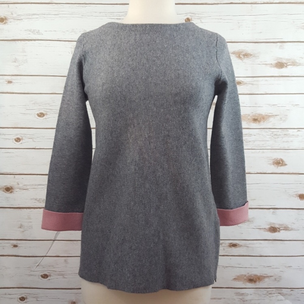 Nanette Lepore | Pink Cuff Side Zip Wool Sweater